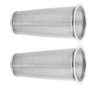 Cabilock Lot de 2 Filtres à Carburant Coniques 8x15 Cm en Acier Inoxydable 304 Résistant la Corrosion Crépine à Mailles Fines pour Réservoirs Bateau, Camping-car et Camions,