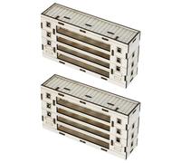 Cabilock Lot de 2 Maisons Miniatures en Bois Brut Modèle de Maison Moderne Préassemblé Cabanes en Rondins pour Loisirs Créatifs et Décoration de Table à Sable Accessoires DIY pour