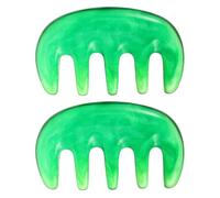 Cabilock Lot de 2 masseurs de tête en résine Gua Sha, peigne de massage du cuir chevelu, outil de massage portable à cinq doigts, outil de massage du cuir chevelu pour la relaxation de la tête