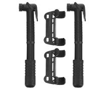 Cabilock Lot de 2 Mini Pompes à Vélo Noires avec Support Pompe à Main Portable en Nylon et ABS Gonfleur Haute Pression Compatible avec Valves Standard et Universelles pour VTT et Vélo