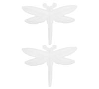 Cabilock Lot de 2 Moules en Silicone Blanc 3D Libellule pour Résine Époxy, Moules Décoratifs Semi-Relief pour Décoration Murale et Loisirs Créatifs, Facile à Démouler et Réutilisable,