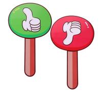 Cabilock Lot de 2 Palettes de Vote Scolaire Portatives Double Face en Pvc et Acier Trempé 15x25 Cm pour Jury de Classe, Outils Pédagogiques Dynamiques pour Éducation et Vote en Salle