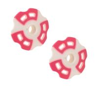 Cabilock Lot de 2 Paniers à Boue pour Bâtons de Randonnée, Accessoires Légers Rondes Rose et Blanc, Compatibles Cannes de Trekking, Empêchent L’enfoncement Boue et Neige pour Randonnée