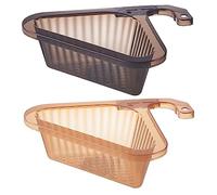 Cabilock Lot de 2 Paniers de Vidange Triangulaires en Plastique Crépine d'Évier Anti-Débris Support de Filtre d'Évier Accessoire Cuisine pour Évier Cuisine