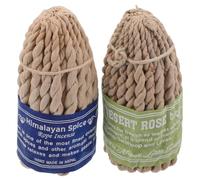 Cabilock Lot de 2 Parfums en Corde du Népal Tressés Traditionnels Parfum Apaisant Himlayan Spine et Rose du Désert Contemplation Relaxation et Purification D’Air Intérieur