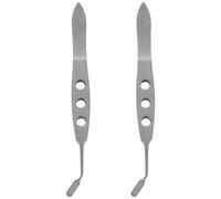 Cabilock Lot de 2 Pinces à Épiler en Acier Inoxydable pour Paupières Extracteur de Sécrétions des Glandes de Meibomius Embout Arrondi 3X10 CM Outil de Massage et Soin Oculaire pour