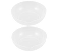 Cabilock Lot de 2 Plateaux de Pesée Ronds en Plastique pour Balance Numérique, Réutilisables, Grosse Capacité, pour Usage Quotidien et Poudres