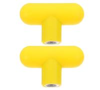Cabilock Lot de 2 poignées de poulie ergonomiques M10 pour équipement de gymnastique, pour machine à câble, accessoires de fitness, haltérophilie et bande de résistance, jaune