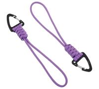 Cabilock Lot de 2 Porte-clés en Paracorde 19 Cm Couleur Violet, avec Mousqueton Triangulaire Résistant, Lanière de Survie Polyvalente pour Randonnée, Camping et Accessoires de Plein Air