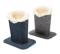 Cabilock Lot de 2 Porte-Lunettes en Peluche Souple Gris et Bleu Support à Lunettes de Soleil Vue Rangement Décoratif Polyvalent pour Bureau Salon et Chambre Organisateur Compact et