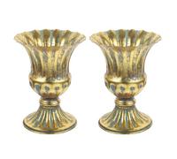 Cabilock Lot de 2 Pots de Fleurs en métal pour intérieur et extérieur, pour Fleurs artificielles ou Naturelles, pour Centre de Table ou de Porche.