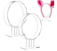 Cabilock Lot de 2 Présentoirs à Bandeaux en Acrylique Transparent Support pour Accessoires de Cheveux Organisateur de Coiffures Compact pour Bureau et Boutique