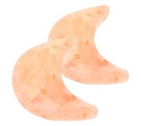 Cabilock Lot de 2 Savons au Sel Naturel de l'Himalaya en Forme de Lune Savonnette Exfoliante et Hydratante pour Corps et Pieds Pierre Thermale Spa et Voyage
