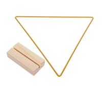 Cabilock Lot de 2 Sets de Centres de Table Floraux en Fer Forgé 20 Cm, Couronnes Métalliques Dorées Supports en Bois, Décoration DIY pour Mariage et Événements Festifs, Anneaux