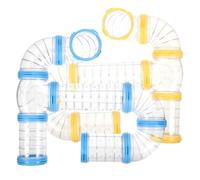 Cabilock Lot de 2 Sets de Sets de Tunnels Transparents en Plastique PP pour Petits Animaux, DIY Résistant pour Cages de Hamsters, Cochons d'Inde et Hérissons, Compatible Plusieurs Styles
