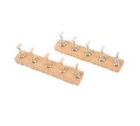 Cabilock Lot de 2 Supports pour Nail Art Base Dentelée en Métal Doré et Argenté Présentoir Compact pour Ongles D’Entraînement et Capsules à Coller Outils Pratiques pour Manucure à Domicile