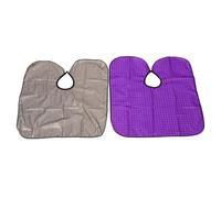 Cabilock Lot de 2 Tabliers de Coiffure Imperméables Taille Moyenne, Plastique Souple Violet, pour Coiffeuses et Barbiers, Usage Salon et Coupe de Cheveux, Protection pour Cheveux