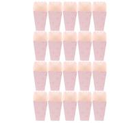 Cabilock Lot de 20 Boîtes à Dessert en Papier Rose avec Nœud Élégant, Boîtes Raffinées pour Popcorn et Friandises, pour Décorations de Fête et Baby Shower