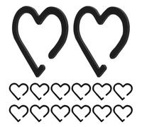 Cabilock Lot de 20 Marque-Verres à Vin en Acrylique Noir Forme Cœur Ajourée Étiquettes Remplaçables pour Fête et Événement Marqueurs de Gobelets Décoratifs Pratiques pour Identification