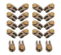Cabilock Lot de 20 sets de Crochets Décoratifs en Alliage pour Lacets de Chaussures de Randonnée Rivets pour Bottes Haute Tige Couleur Cuivre Ancien Accessoires Universels pour