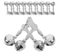 Cabilock Lot de 20 Sonnettes d'Alarme de Touche en Acier Inoxydable Argenté avec Clip Portable pour Canne à Pêche Clochettes d'Alarme Anti-Chute Compactes Alertes Sonores Puissantes pour