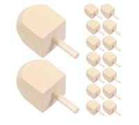 Cabilock Lot de 20 toupies de Hanoukka en Bois Non peintes, Jouet Traditionnel pour projets artistiques et décorations de fêtes (4,40 x 2 cm / 1,73 x 0,79 po).