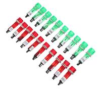 Cabilock Lot de 20 Voyants Indicateurs d'Alimentation LED 10 MM Dc12V Mini-Voyants de Montage sur Panneau Témoin Lumineux Rouge et Vert Usage Industriel et Électrique