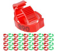 Cabilock Lot de 200 Bagues D'identification pour Poules et Poussins en Plastique Léger Multicolores, Anneaux Sûrs et Pratiques pour Élevage Avicole
