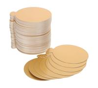 Cabilock Lot de 200 Plateaux à Gâteau Ronds en Carton Doré Base de Gâteau Mousse Résistante à la Graisse Présentoir Pâtisserie Jetable pour Dessert Cupcakes et Mini-Gâteaux Usage