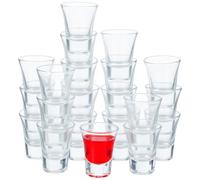 Cabilock Lot de 24 gobelets de communion en verre transparent réutilisables pour Saint Sacrement pour plateaux de communion standard, petits verres de service religieux pour baptême, service du