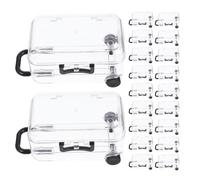 Cabilock Lot de 24 mini valises de voyage en plastique, boîtes à bonbons, petits étuis de rangement pour bijoux, pour mariage, anniversaire, voyage, fêtes à thème, décorations