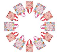 Cabilock Lot de 24 Paquet Présents Imperméables à Surprises pour Fête des Mères avec Poignées Confortables Design Floral Élégant pour Shopping et Fête