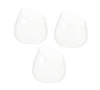 Cabilock Lot De 3 Bols en Verre pour Plantes Succulentes Terrarium Paysage Aquarium Jardinière Récipient pour Plantes Succulentes Petit Terrarium Micro-