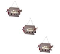 Cabilock Lot De 3 Décorations De Noël À Suspendre Décorations d'automne pour La Maison Guirlandes Lumineuses Panneau De Porte De Noël Décoration De Porte De Noël Panneau De Joyeux