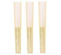 Cabilock Lot De 3 Éventails Pliables en Soie Vierge Style Vintage Idéal pour Une Soirée Dansante Ou Un De Noël