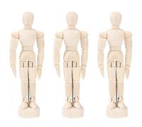 Cabilock Lot De 3 Mannequins en Bois pour Artiste Dessin Sculpture Humaine