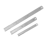 Cabilock Lot de 3 Règles en Acier Inoxydable Double Face pour Étudiants, Outil de Mesure Portable Protection Anti-encre, pour Mécanique et Ingénierie