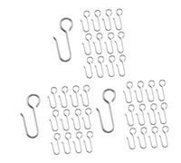 Cabilock Lot De 3 Robustes En Acier Inoxydable Pour Rideaux De Voiture Et De Maison Support De Pare-soleil Et De Argentés Anti-glissement 120 Pièces X 3