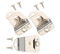 Cabilock Lot de 3 set de Supports de Microphone Cb en Métal Argenté Crochet de Fixation Compatible Gm300 950 3688 3188 Clip Solide pour Radio Voiture à Suspendre Antivibrations pour