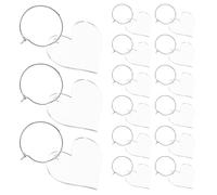 Cabilock Lot de 30 Breloques pour Verres à Vin en Acrylique Transparent de Cœur 3,6 X 3,5 Cm, Étiquettes Marqueurs Décoratives Argentées, pour Mariage, Saint-valentin et Fêtes