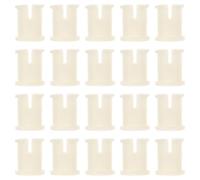 Cabilock Lot de 30 Embouts en Plastique Blanc pour Douille de Roulette Pivotante Accessoires pour Pieds de Chaise de Bureau Pièces Détachées pour Roulettes de Meuble Réparation et