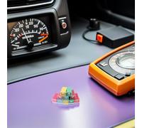 Cabilock Lot de 30 Fusibles Automobiles Mini Extra-Plats avec Boîtier Plastique Étanche Porte-Fusibles en Ligne pour Circuits Auto Kit D’Accessoires pour Réparation Véhicule Protection