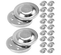 Cabilock Lot de 30 Porte-badges Magnétiques Ronds en Fer Argenté, Fixation Sécurisée et Polyvalente pour Badge Nominatif Professionnel en Milieu Retail ou Services