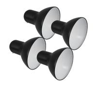 Cabilock Lot de 4 abat-jours en fer : remplacement d'abat-jour de bureau noir classique - couvercle de lampe de table en métal pour la lecture, l'écriture, l'éclairage d'atelier