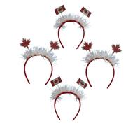 Cabilock Lot de 4 Accessoires pour Cheveux en Feutre Léger Décoration Feuille D'érable pour Fête de Noël et Réveillon du Nouvel An, Confortable