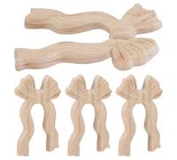 Cabilock Lot de 4 Appliques Décoratives en Bois Sculpté de Nœud Dimensions 9 X 115 CM Incrustations Murales et Ornements pour Meubles Style Européen Finition Naturelle pour Armoires