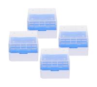 Cabilock Lot de 4 Boîtes de Congélation Cryogéniques 18 Ml 25 Compartiments en Polypropylène Aérations Organisateur de Laboratoire pour Tubes à Essai Rangement Compact pour Congélateur