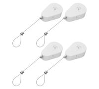 Cabilock Lot De 4 Cadenas Télescopiques Antivol pour Boîtier De Câble Verrou De Sécurité Rétractable pour Ordinateur Portable Attache De Câble Rétractable Blanc