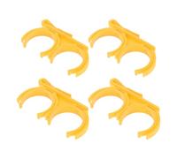 Cabilock Lot de 4 Clips Porte-balles de Golf Pliables et Rotatifs en Plastique Jaune, Double Pince pour Ramassage Rapide de Balles, Accessoire de Golf Pratique pour Joueur sur Parcours
