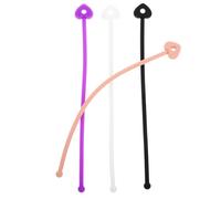 Cabilock Lot de 4 Cordons Élastiques en Silicone Universels pour Brosse à Shampoing, Lanières Anti-perte Multicolores pour Maintien Sécurisé, Nettoyage Facile, Usage Salle de Bain et